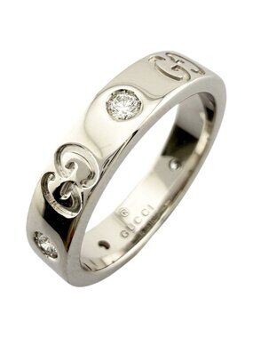 Gucci Icon Diamond Ring 18K White Gold